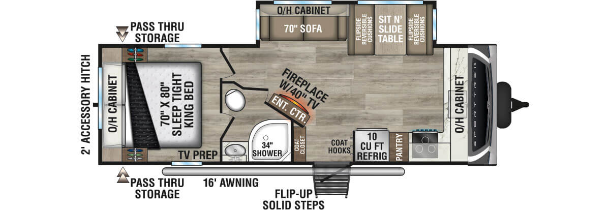 2026 Venture RV SportTrek ST251VFK Travel Trailer Floorplan