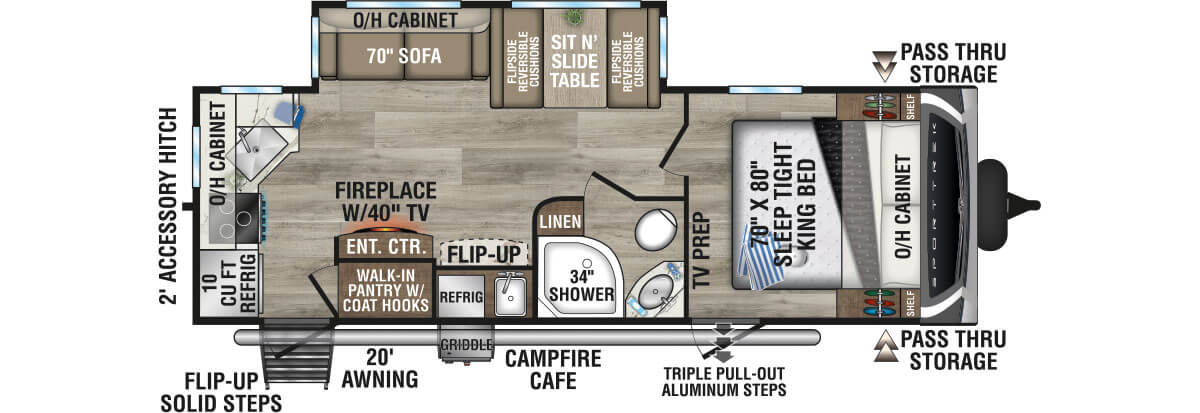 2026 Venture RV SportTrek ST251VRK Travel Trailer Floorplan
