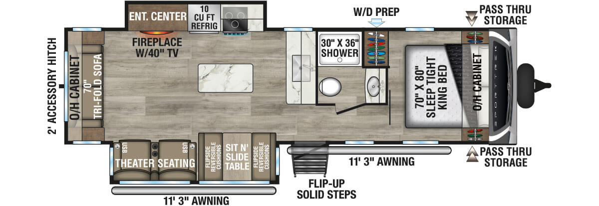 2026 Venture RV SportTrek ST282VIK Travel Trailer Floorplan
