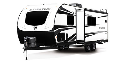 2023 Venture RV Stratus SR221VRK Travel Exterior Front 3-4 Off Door Side with Slide Out