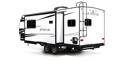2023 Venture RV Stratus SR221VRK Travel Exterior Rear 3-4 Off Door Side with Slide Out
