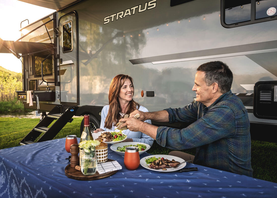 2024 Venture RV Stratus Ultra Lite Travel Trailer at Campground