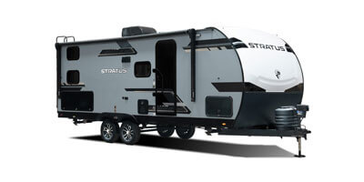 2025 Venture RV Stratus SR211VBH Travel Trailer Exterior Front 3-4 Door Side
