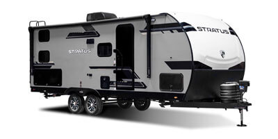 2025 Venture RV Stratus SR241VRK Travel Trailer Exterior Front 3-4 Door Side