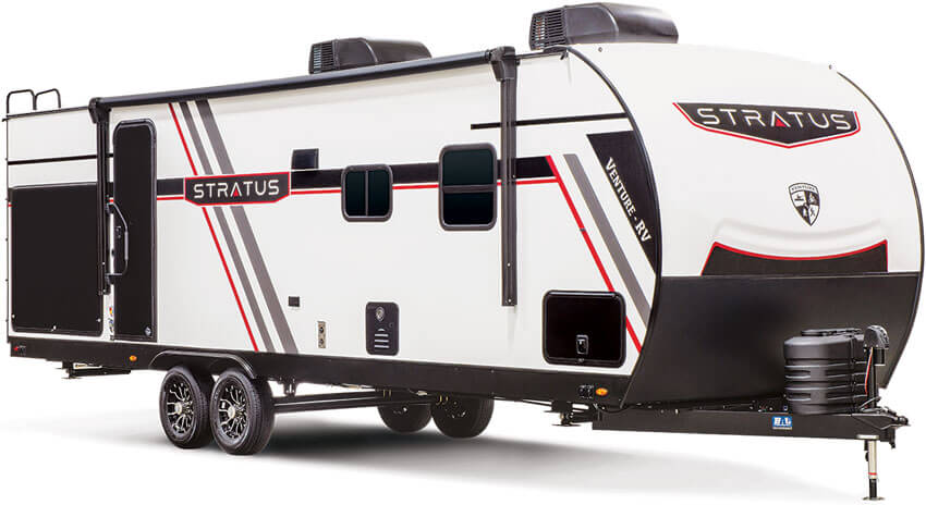 2026 Venture RV Stratus SR261VRB Travel Trailer Exterior Arctic White