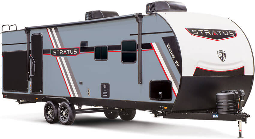 2026 Venture RV Stratus SR261VRB Travel Trailer Exterior Aztec Grey