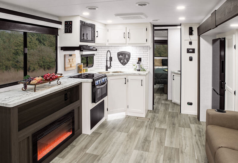 2026 Venture RV Stratus SR282VFD Travel Trailer Kitchen Cabinets