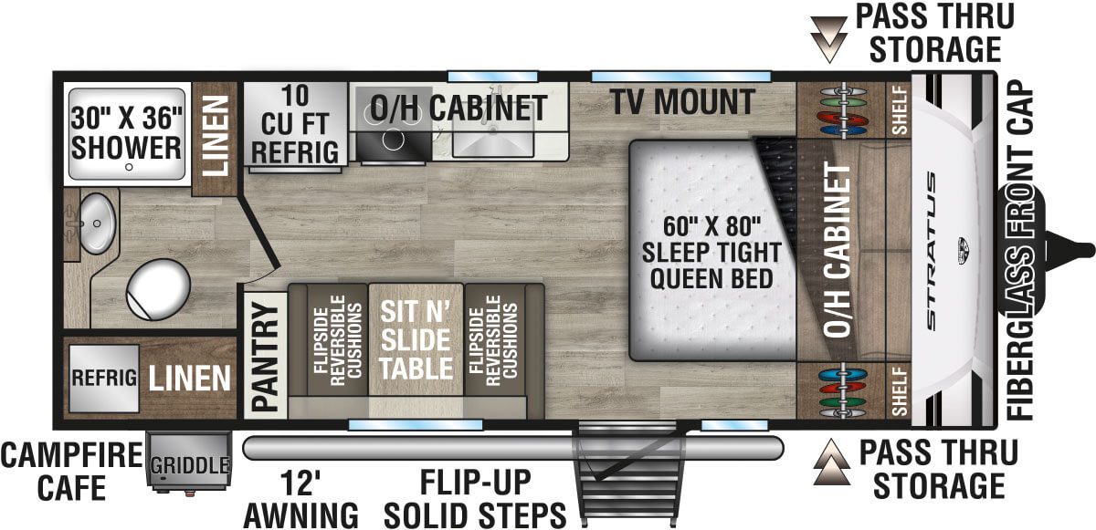 2026 Venture RV Stratus SR200VRB Travel Trailer Floorplan