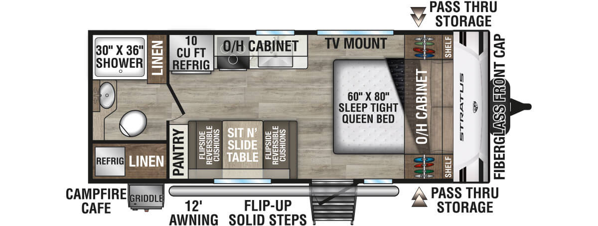 2026 Venture RV Stratus SR200VRB Travel Trailer Floorplan