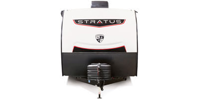2026 Venture RV Stratus SR261VRB Travel Trailer Exterior Front Profile Arctic White