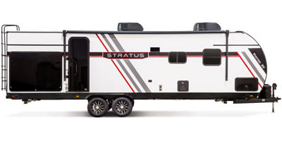 2026 Venture RV Stratus SR261VRB Travel Trailer Exterior Side Profile Arctic White