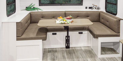 2026 Venture RV Stratus SR282VFD Desk Option Travel Trailer Dinette 3