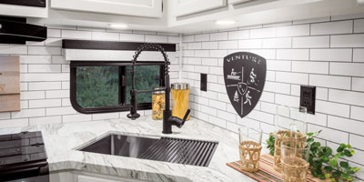 2026 Venture RV Stratus SR282VFD Desk Option Travel Trailer Kitchen Sink