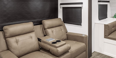 2026 Venture RV Stratus SR282VFD Desk Option Travel Trailer Living Room