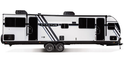 2026 Venture RV Stratus SR282VFD Travel Trailer Arctic White Exterior Side Profile