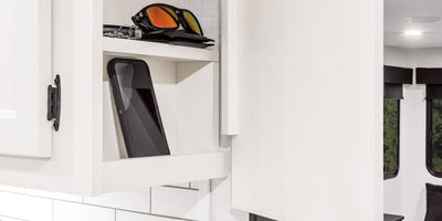 2026 Venture RV Stratus SR282VFD Travel Trailer Cabinet Storage 1