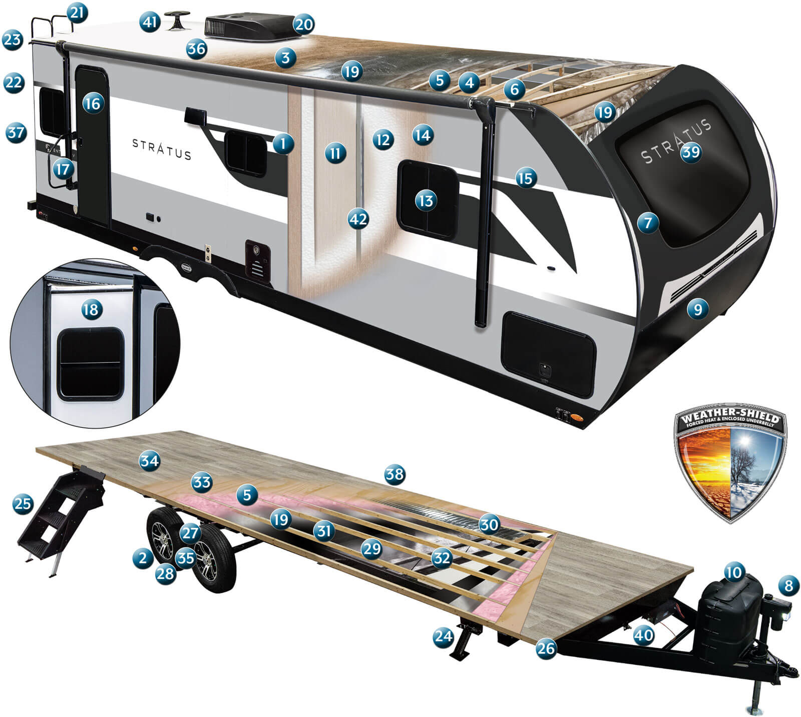 2027 Venture RV Stratus Ultra Lite Travel Trailer Cutaway