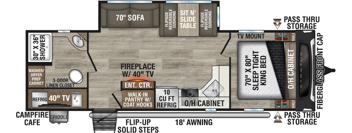 2026 Venture RV Stratus SR261VRB Travel Trailer Floorplan