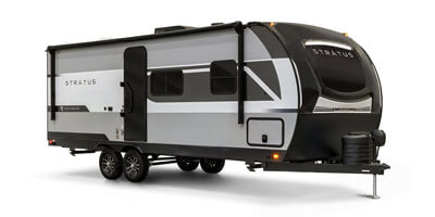 2027 Venture RV Stratus SR231VRK Travel Trailer Exterior Front 3-4 Door Side